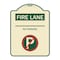 Signmission Fire Lane No Parking W/ No Parking Heavy-Gauge Aluminum Architectural Sign, 24" x 18", TG-1824-24010 A-DES-TG-1824-24010 - alternate 1